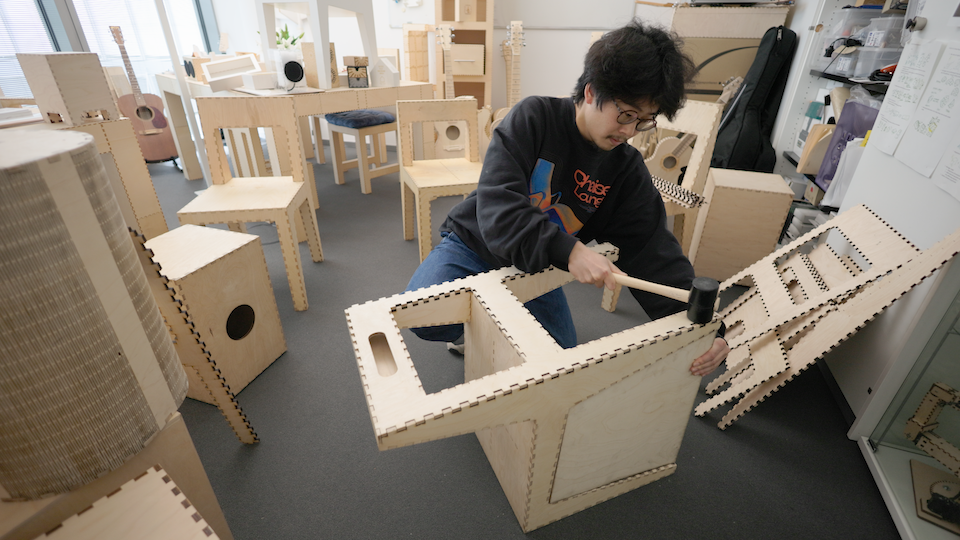 laser-cut chair